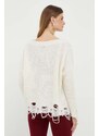 Pinko maglione in lana donna colore beige
