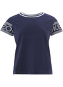 T-Shirt in Cotone Blu con Logo Kenzo S Blu 2000000007373