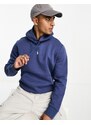 Polo Ralph Lauren - Icon - Felpa con cappuccio blu mélange in maglia doppia con logo al centro
