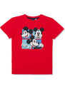 Disney T-shirt rossa da bambino con stampa Mickey Mouse