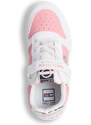 Sneakers bianche e rosa da bambina con logo laterale Enrico Coveri