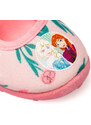 Pantofole rosa da bambina con decorazioni floreali e logo Frozen