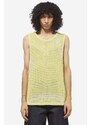 Stussy Canotta O DYED MESH TANK in cotone giallo