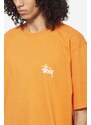 T-Shirt BASIC STUSSY in cotone arancione