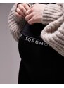 Topshop Maternity - Pantaloncini leggings neri con fascia elasticizzata con logo-Nero