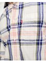 Levi's - Sunset - Camicia con tasca a quadri blu e color crema