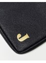 ASOS DESIGN - Custodia per portatile nera personalizzata con lettera "J"-Nero
