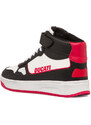 Sneakers alte bianche e nere da ragazzo con dettagli rossi Ducati Barsaba Mid 4 GS