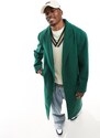 ASOS DESIGN - Cappotto comodo effetto lana verde