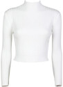 Solada Pullover Donna Cropped Monocolore Bianco Taglia Unica