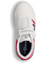 Sneakers bianche da bambino con velcro e dettagli blu e rossi Sergio Tacchini Coby