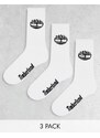 Timberland - Confezione da 3 paia di calzini bianchi-Bianco