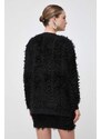 Pinko kardigan con aggiunta di lana colore nero