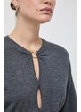 Pinko maglione in lana donna colore grigio