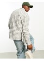 ASOS DESIGN - Camicia dad fit oversize anni '90 bianca a quadri-Bianco