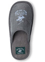 Pantofole grigie in tessuto da uomo con logo bianco Polo Club