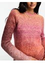 Y.A.S - Vestito lungo in maglia rosa