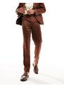 Twisted Tailor - Hurston - Pantaloni da abito jacquard marroni-Marrone