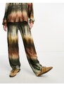 Pull&Bear - Pantaloni multicolore tie-dye sfumati in coordinato