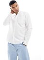 New Look - Camicia Oxford a maniche lunghe bianca-Bianco