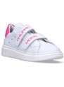 PHILIPPE MODEL Sneaker bimba bianca/rosa in pelle SNEAKERS