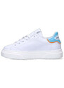PHILIPPE MODEL Sneaker bimbo bianca/azzurra in pelle SNEAKERS