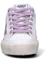 QUATTROBARRADODICI Sneaker donna bianca/lilla in pelle SNEAKERS