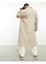 ASOS DESIGN - Cappotto oversize in misto lana beige-Ramato