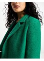 Helene Berman - Cappotto classico stile college in misto lana verde