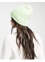 ASOS DESIGN - Cappello in maglia verde lime soffice