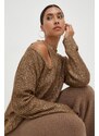 Pinko maglione in misto lana donna colore oro