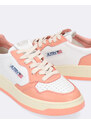 Autry Sneakers Basse Medalist Bianche e Salmone