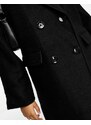 Y.A.S - Cappotto lungo elegante doppiopetto nero