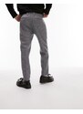 Topman - Pantaloni premium affusolati grigi in misto lana-Grigio