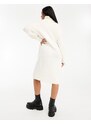 Vero Moda - Vestito dolcevita lungo in maglia color crema-Bianco