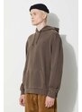 Gramicci felpa in cotone One Point Hooded Sweatshirt uomo colore marrone con cappuccio