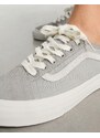 Vans - Old Skool VR3 - Sneakers affusolate grigie in camoscio con dettagli in rilievo effetto coccodrillo-Grigio