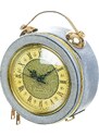 Borsa Mini Clock con orologio funzionante con tracolla, Cosplay Steampunk, ecopelle, colore grigio chiaro, ARIANNA DINI DESIGN