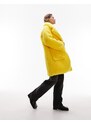 Topshop - Cappotto in pile borg grosso giallo