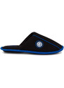 Pantofole nere e blu da uomo con logo Inter