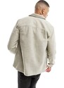 Only & Sons - Giacca in pile e lana sintetica con zip, colore beige-Neutro