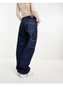 Dr Denim - Faye Worker - Jeans larghi multitasche stile cargo con vita media blu scuro rétro