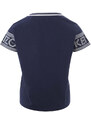 T-Shirt in Cotone Blu con Logo Kenzo S Blu 2000000007373