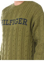 maglia da uomo Tommy Hilfiger con lavorazione e maxilogo