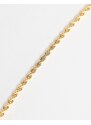 Orelia - Collana effetto corda placcata in oro 18 ct con perla piatta sintetica