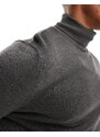 Pull&Bear - Dolcevita in maglia grigio scuro