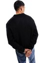 ASOS DESIGN - Cardigan elegante in maglia compatta oversize nero