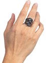 Glauco Cambi anello con diamanti neri