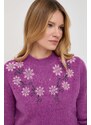 Silvian Heach maglione in misto lana donna colore violetto