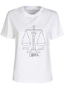 Solada T-shirt Manica Corta Donna Segno Zodiacale Bilancia Bianco Taglia Xl